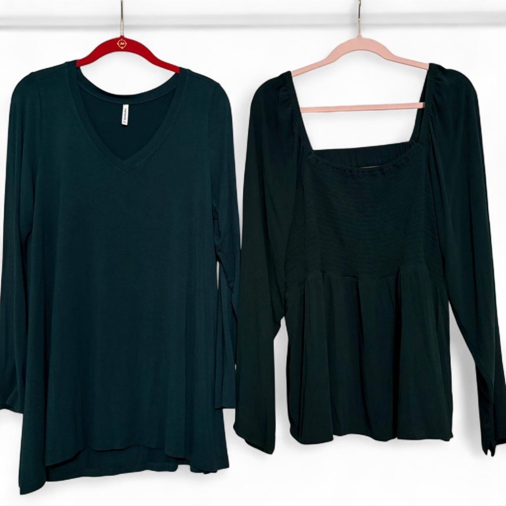 Forest green blouse bundle